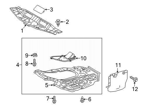 2019 Toyota Camry Splash Shields Diagram 2 - Thumbnail