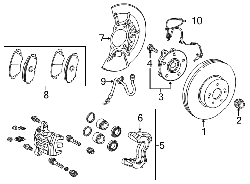 2022 Toyota Camry Brake Components Diagram 3 - Thumbnail