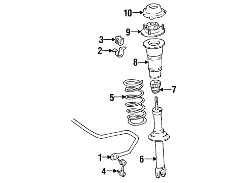 1993 Toyota Supra Shocks & Suspension Components - Rear Diagram