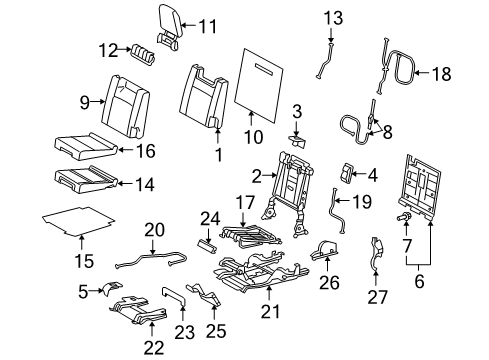 2024 Toyota 4Runner Third Row Seats Diagram 2 - Thumbnail