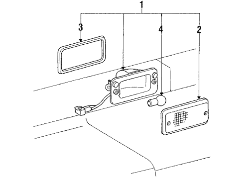 1990 Toyota 4Runner Backup Lamps Diagram