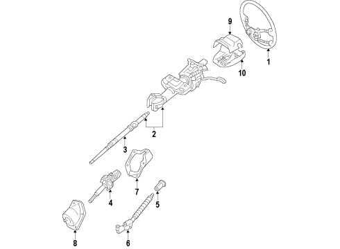 2009 Toyota Tacoma Steering Column Diagram