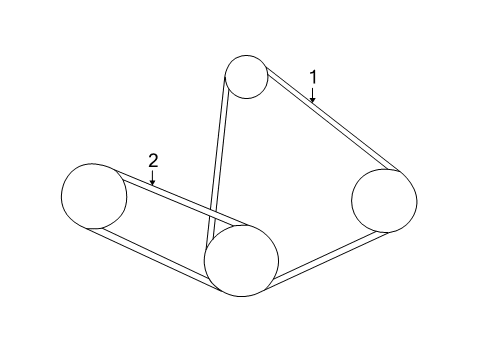 2003 Toyota Highlander Belts & Pulleys - Belts Diagram 2 - Thumbnail