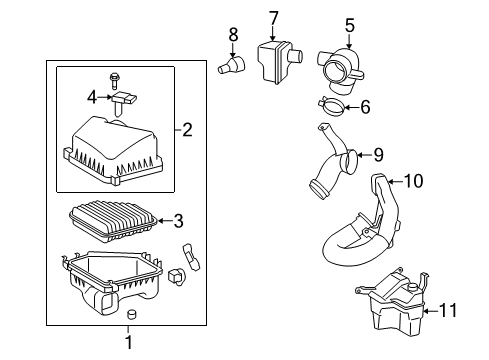 2011 Toyota Matrix Filters Diagram