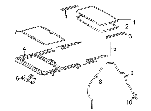 2004 Scion xA Sunroof Diagram