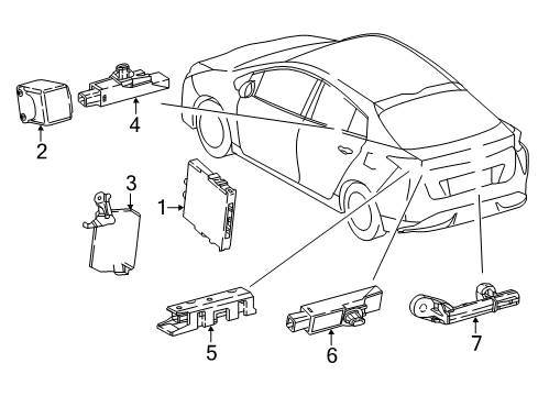 2021 Toyota Prius AWD-e Keyless Entry Components Diagram