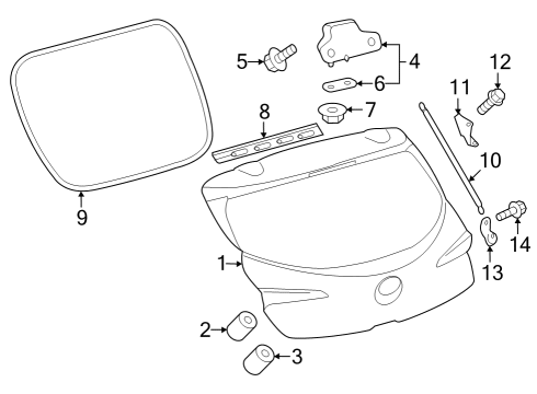 2024 Toyota GR Corolla Lift Gate Diagram