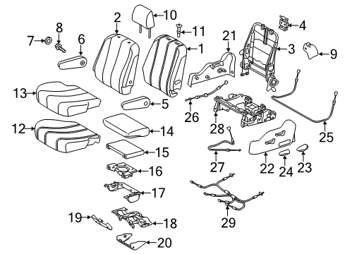 2013 Toyota Sienna Second Row Seats Diagram 4 - Thumbnail