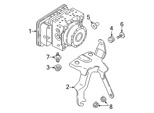2020 Toyota Yaris Actuator Assembly, Brake Diagram for 44050-WB008