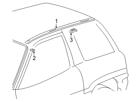 1999 Toyota RAV4 Exterior Trim - Roof Diagram 3 - Thumbnail