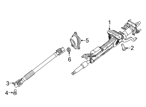 2025 Toyota GR Supra Steering Column Assembly Diagram