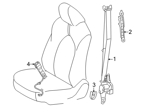 2025 Toyota Crown Signia Seat Belt Diagram
