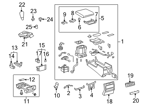 2009 Toyota Land Cruiser Console Diagram 2 - Thumbnail