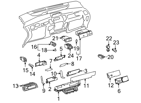 2008 Toyota Prius Cluster & Switches Diagram