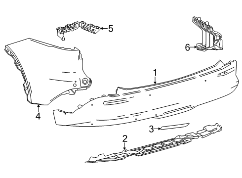 2025 Toyota Crown Signia Cover, Rear Bumper With R Diagram for 52159-3A954