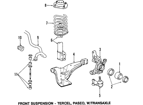 1994 Toyota Tercel Lower Control Arm - Front Diagram