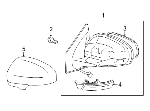 2012 Scion iQ Outside Mirrors Diagram