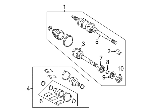 2005 Toyota Solara Drive Axles - Front Diagram 2 - Thumbnail