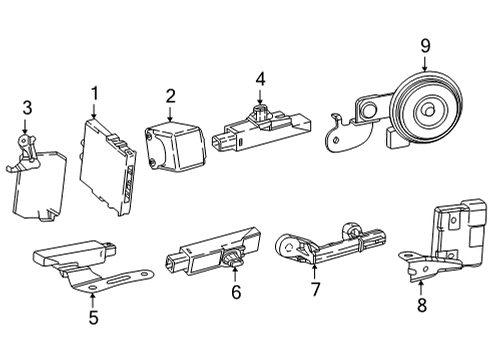 2020 Toyota Mirai Keyless Entry Components Diagram
