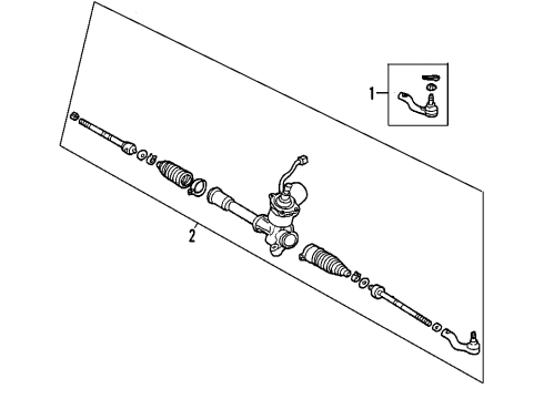 2008 Toyota Yaris Steering Gear & Linkage Diagram 2 - Thumbnail