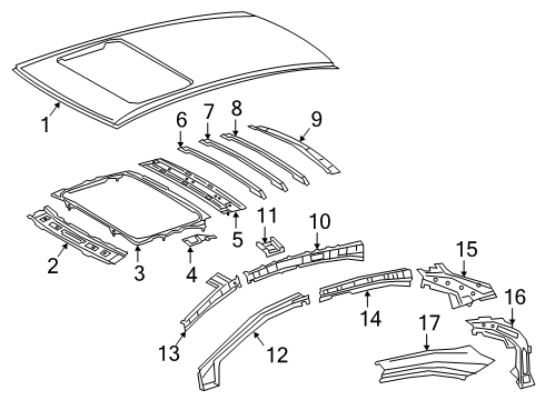 2025 Toyota Corolla Roof & Components Diagram 4 - Thumbnail