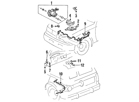 1994 Toyota Land Cruiser ABS Components Diagram