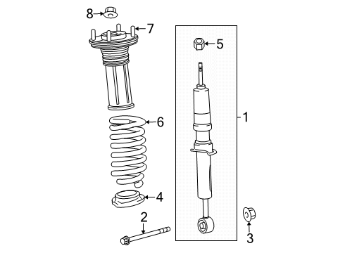 2025 Toyota Tacoma Struts & Components Diagram