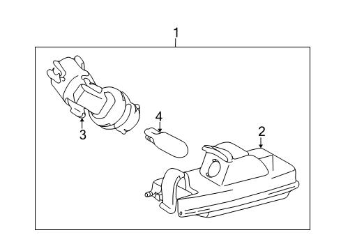 2001 Toyota Echo License Lamps Diagram