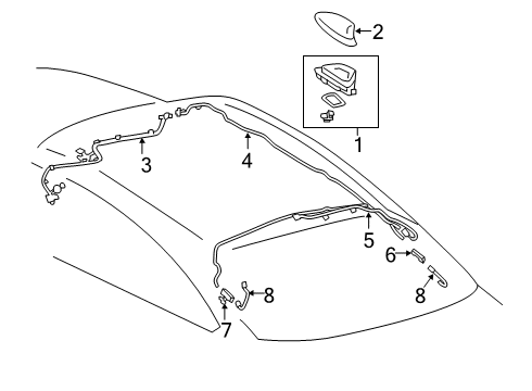 2021 Toyota Avalon Antenna & Radio Diagram