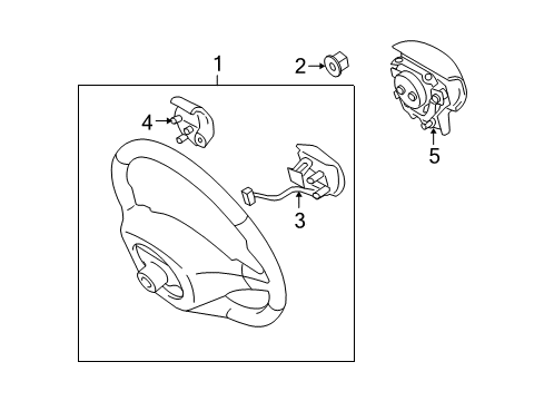 2006 Scion xA Steering Wheel & Trim Diagram