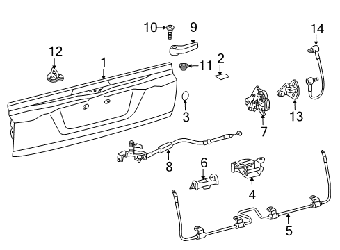 2014 Toyota Land Cruiser Tail Gate Diagram