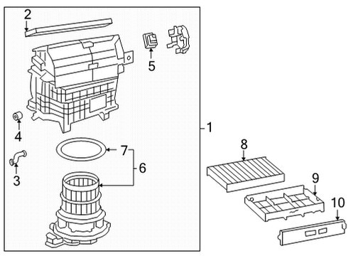 2025 Toyota Mirai Blower Motor & Fan Diagram