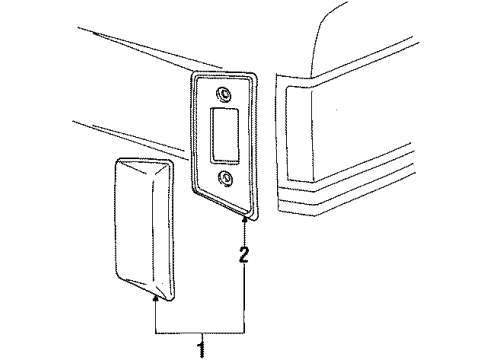 1985 Toyota Celica Side Marker Lamps - Headlights Diagram 3 - Thumbnail