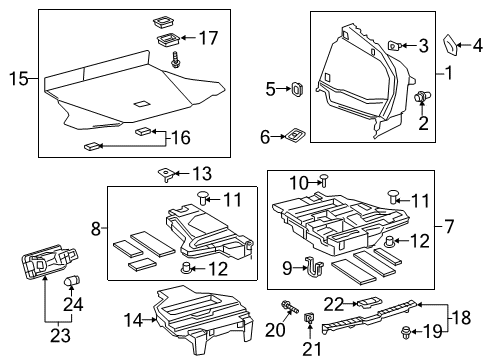 2020 Toyota Prius AWD-e Interior Trim - Rear Body Diagram 2 - Thumbnail