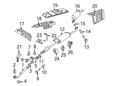 2013 Toyota Highlander Exhaust System Diagram 3 - Thumbnail