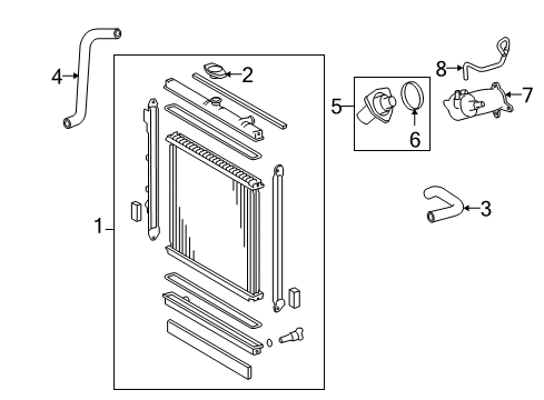 2012 Toyota Tundra Radiator & Components Diagram 3 - Thumbnail