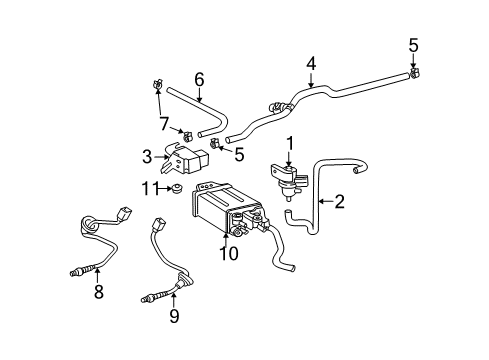 2000 Toyota Celica Emission Components Diagram