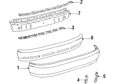1987 Toyota Celica Bumper & Components - Rear Diagram 2 - Thumbnail