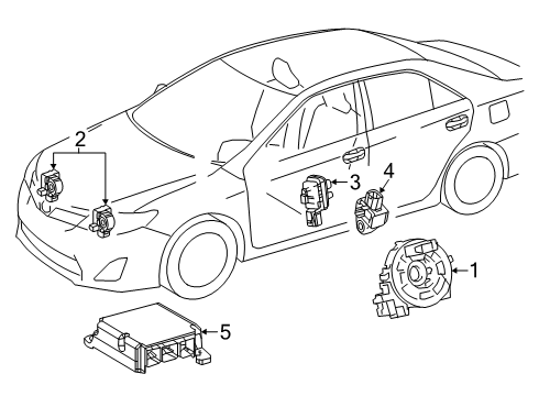 2025 Toyota Camry Air Bag Components Diagram 2 - Thumbnail