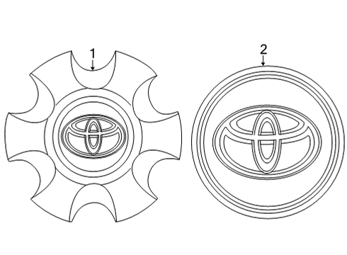 2025 Toyota Tundra Wheel Covers & Trim Diagram