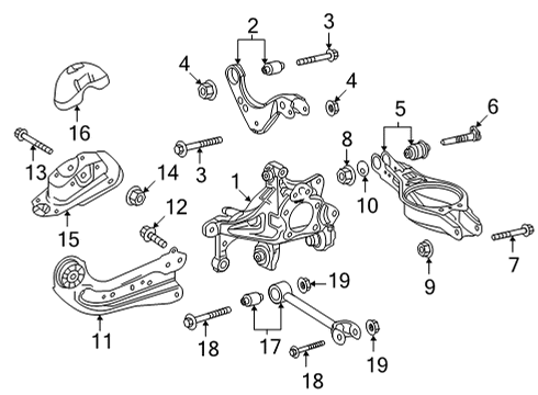 2021 Toyota Camry Rear Suspension Components Diagram 2 - Thumbnail