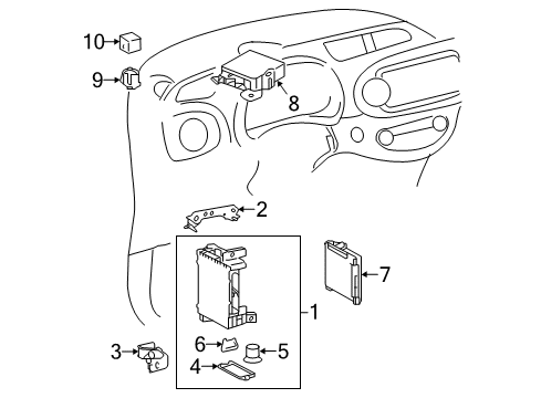 2017 Toyota Yaris Control Module Diagram for 89650-0D551