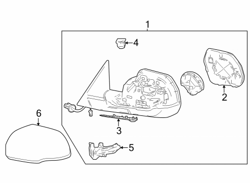 2025 Toyota Sequoia Outside Mirrors Diagram 2 - Thumbnail
