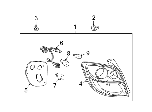 2011 Toyota Matrix Combination Lamps Diagram