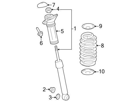 2025 Toyota GR Corolla Shocks & Components Diagram