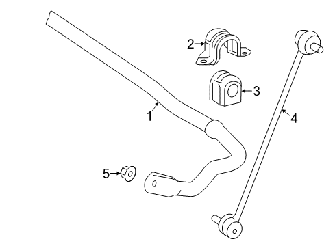 2017 Toyota Prius Prime Stabilizer Bar & Components Diagram 2 - Thumbnail