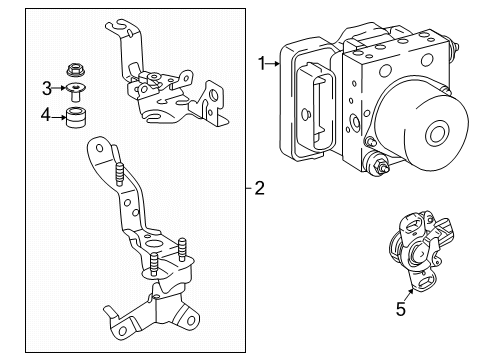 2025 Toyota Camry ABS Components Diagram