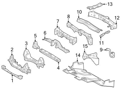 2025 Toyota Sequoia Crossmembers & Components Diagram