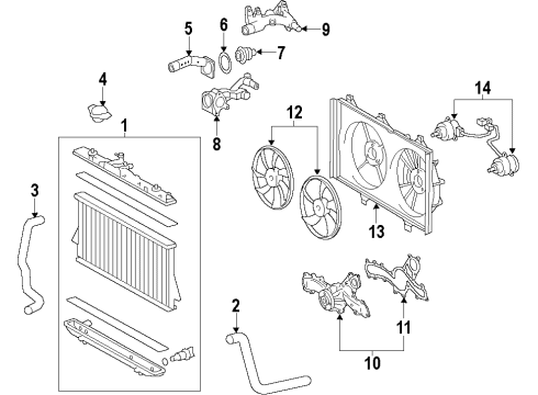 2016 Toyota Highlander Cooling System Diagram