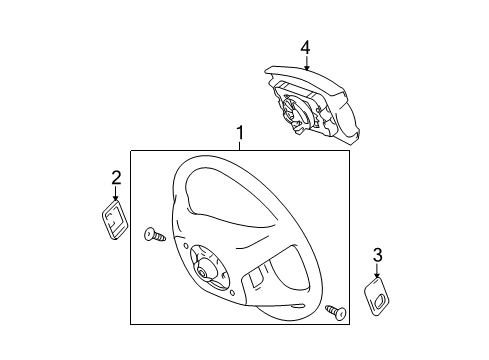 2009 Toyota Tacoma Steering Wheel & Trim Diagram